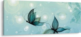 Obraz - Modré motýliky (120x50 cm)