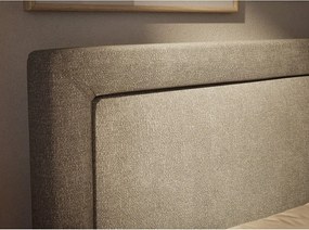 Sivobéžová boxspring posteľ s úložným priestorom 180x200 cm Fresco – Maison de Rêve