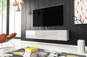AKCIA - Elegantný TV stolík Lowboard D 140 cm - biela / biely lesk