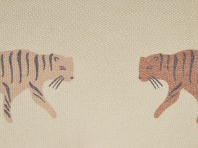 Sada 2 vankúšov s motívom tigra 30 x 50 cm béžová NIEREMBERGIA Beliani