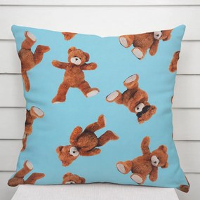 Biante Detská bavlnená obliečka na vankúš Sandra SA-724 Plyšové medvedíky na modrom 30 x 50 cm
