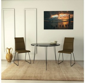 Asir Jedálenský stôl SANDALF 75x90 cm čierna 801CMY2933