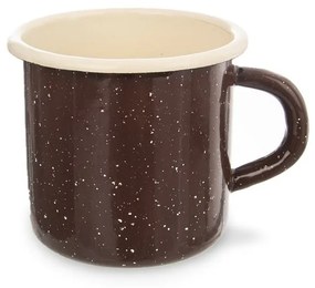 Orion Smaltovaný hrnček Brown, 8 cm