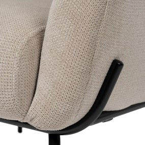 Béžové ženilkové kreslo Classic – Ixia