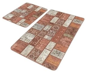 Hnedé zamatové kúpeľňové predložky v súprave 2 ks 60x100 cm – Mila Home