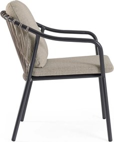 Svetlohnedá kovová záhradná stolička Edvige – Bizzotto