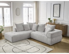Svetlosivá ženilková rohová pohovka (ľavý roh/do L) Whesley – Bobochic Paris