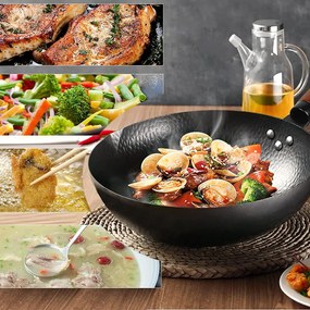 Wok panvica s kuchynským príslušenstvom