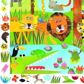 Vyhľadávacie puzzle s plagátom – Jungle – 35 ks