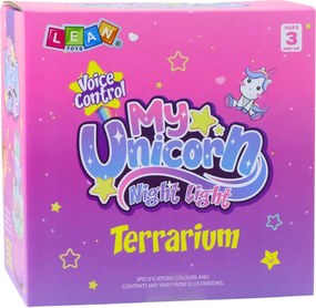 LEAN Toys Kreatívna súprava DIY terárium Jednorožci nočné svetlo ovládanie hlasom