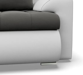 Sedacia súprava FORESTA ULL v tvare U tmavosivá / biela