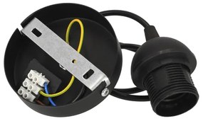 Luster na lanku SARTA 1xE27/60W/230V čierna/juta