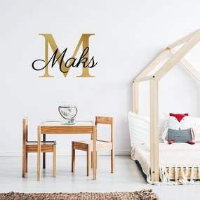 lovel.sk Nálepka na stenu Meno + iniciálka - D067