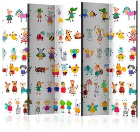 Paraván - Cartoon Pets II [Room Dividers] Veľkosť: 225x172, Verzia: Jednostranný