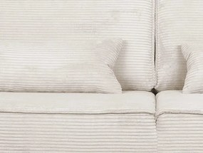 Trojmiestna pohovka Cassino, krémová štrukturovaná látka