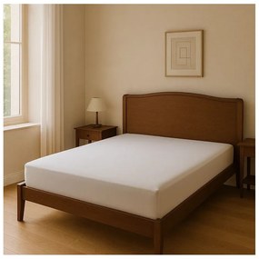 Biela napínacia plachta z bavlny Renforcé 200x140 cm Ranforce – Mila Home Luxury