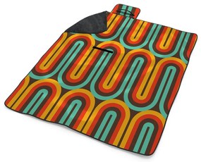 Sablio Plážová deka Retro vlny: 200x140 cm