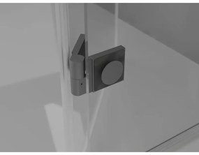 Mexen Lunar, L Duo výklopný sprchový kút 110 x 105 cm, 8mm číre sklo, grafitový profil, 834L-110L-105P-95-00