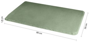 Gedy Gedy, FUZZY kúpeľňová predložka, 50x80cm, 100% polyester, protišmyk, zelená, 96FY508007