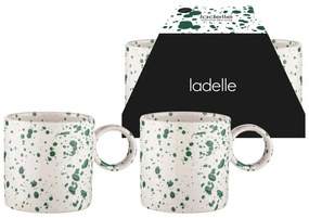 Bielo-zelené hrnčeky z kameniny v súprave 2 ks 450 ml Carnival – Ladelle
