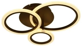 LED Stmievateľný prisadený luster LED/40W/230V čierna + diaľkové ovládanie