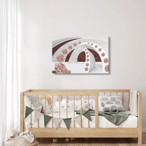 Obraz - 3D oblúky s kvetmi (90x60 cm)