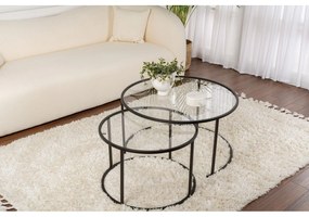 Konferenčný stôl Aurum - 80, 60 - Black, Transparent