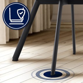 Jedálenská stolička Jordi zamat - tmavo šedá