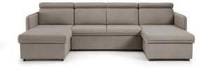 Rozkladacia rohová sedacia súprava Barcelia U - béžová látka Asti 03