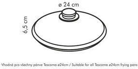 TESCOMA sklenená pokrievka UNICOVER o 24 cm , 24 cm