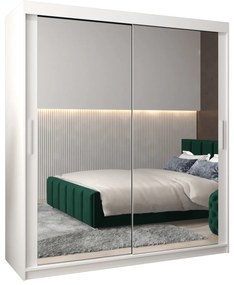 Šatníková skriňa 180 cm Toki 3 (Biela matná + Biela matná). Akcia -20%. Vlastná spoľahlivá doprava až k Vám domov. 1065083