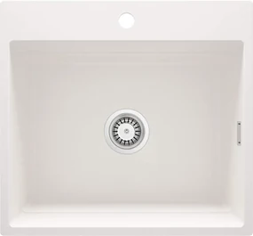 Deante Magnetic, 1-komorový granitový drez 560x520x220mm, biela matná, DEA-ZRM_A10A