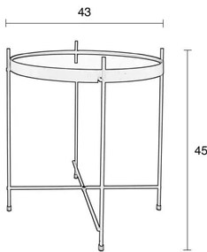 Čierny odkladací stolík Zuiver Cupid