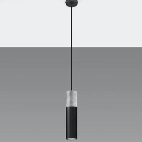 Sollux SL.0650 - Luster na lanku BORGIO 1xGU10/40W/230V betón/kov čierna