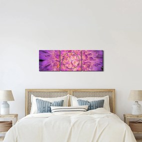 Detailný obraz kvetu (s hodinami) (90x30 cm)