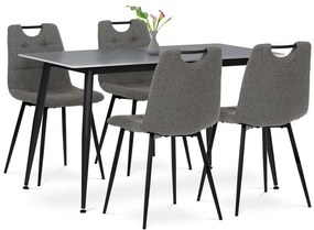 Autronic BONTEC Jedálenský set so 4 stoličkami, 130x70x76cm mramor, ASE-1001 GREY2 Farba: Šedá