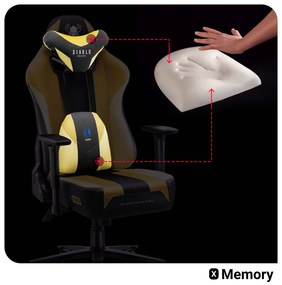 Detské látkové herné kreslo Diablo X-Player 2.0 Kids Size: dark sunflower / žltá Diablochairs