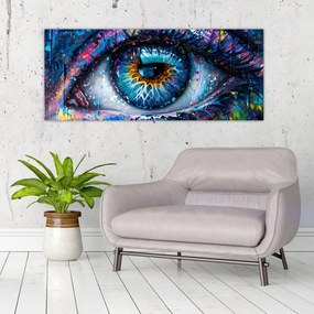 Obraz - Maľba oka (120x50 cm)