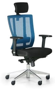 Kancelárska stolička METRIM, čierna / modrá