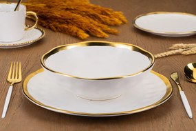 Keramická súprava tanierov Lissa White Gold 8ks