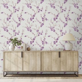 Tapeta fialové kvety na svetlom pozadí