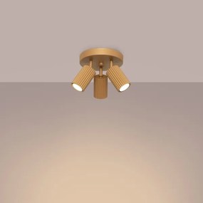 Sollux SL.1563 - Bodové svietidlo KARBON 3xGU10/10W/230V zlatá