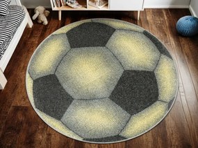 Koberec Lima G758A Football, grafitový / žltý kruh
