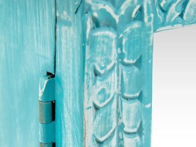 furniture-nabytek.cz - Masívna zrkadlová skrinka Santa Cruz z mangového dreva, modrá