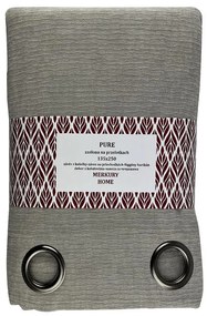 Záves Pure na priechodkách 135x250 šedá Merkury Home
