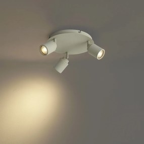 Moderné zapustené bodové svietidlo béžové 3-svetlá IP44 - Ducha