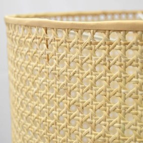 Luster na lanku ALBA 1xE27/15W/230V pr. 40 cm ratan/čierna