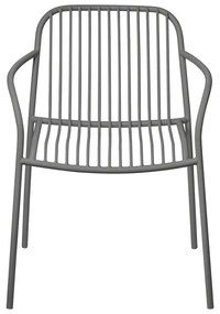 Blomus Záhradná stolička s podrúčkami YUA tmavo šedá 2