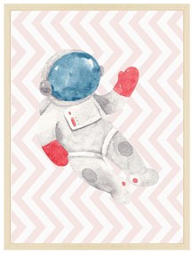 Watercolor Space - astronaut - obraz do detskej izby Bez rámu  | Dolope