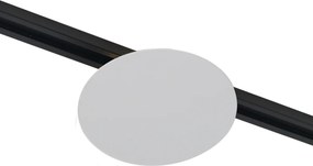 Moderné biele stropné svietidlo pre koľajnicový systém 1-fázové 2-svetlá - Iconic Pulley